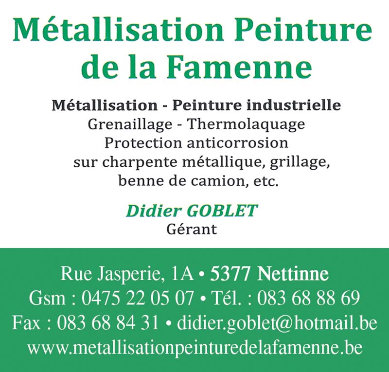 Metallisation Peintures de la Famenne