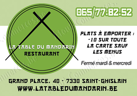 Table du Mandarin (La)